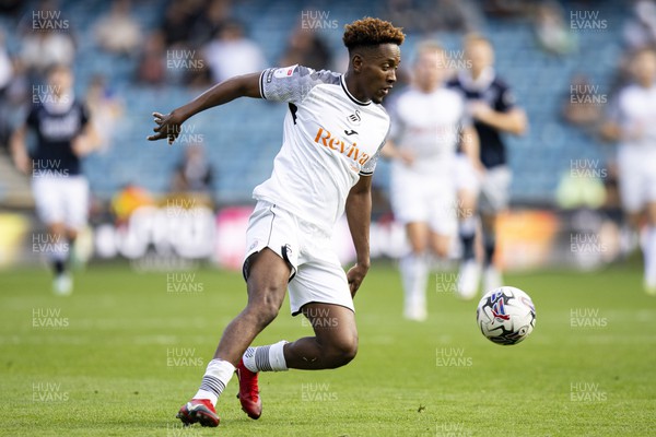 300923 - Millwall v Swansea City - Sky Bet Championship - Jamal Lowe of Swansea City in action