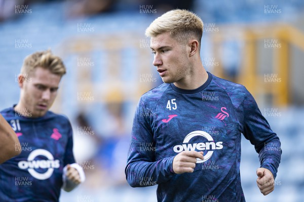 300923 - Millwall v Swansea City - Sky Bet Championship - Cameron Congreve of Swansea City during the warm up