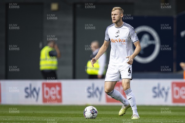 300923 - Millwall v Swansea City - Sky Bet Championship - Harry Darling of Swansea City in action