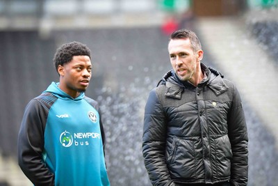 140226 - Milton Keynes Dons v Newport County - Sky Bet League 2 - Newport County manager Christian Fuchs before the match