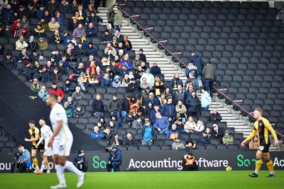 140226 - Milton Keynes Dons v Newport County - Sky Bet League 2 - Fans
