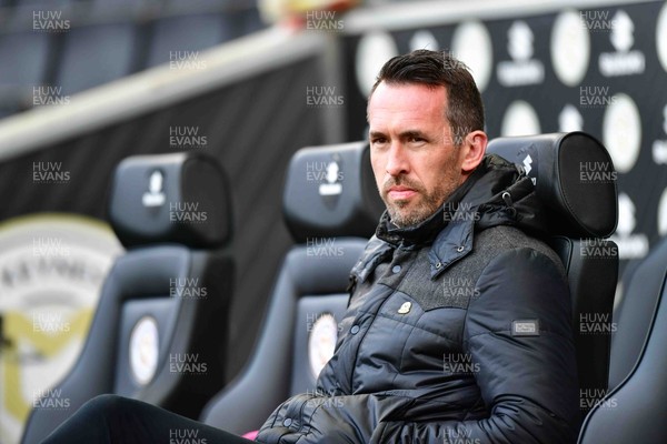 140226 - Milton Keynes Dons v Newport County - Sky Bet League 2 - Newport County manager Christian Fuchs 