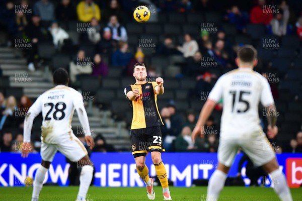 140226 - Milton Keynes Dons v Newport County - Sky Bet League 2 - Ryan Delaney of Newport County 