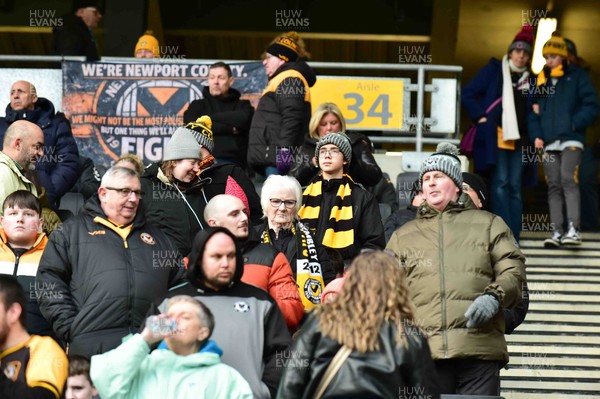 140226 - Milton Keynes Dons v Newport County - Sky Bet League 2 - Newport fans