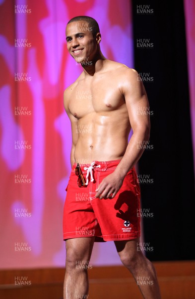 02.07.11 - Miss Wales 2011 Finals, St Davids Hall -  Rhodri Ihenacho, aged 18, from Monmouth, the eventual winner of Mr Wales 2011 during the Swimwear Round 