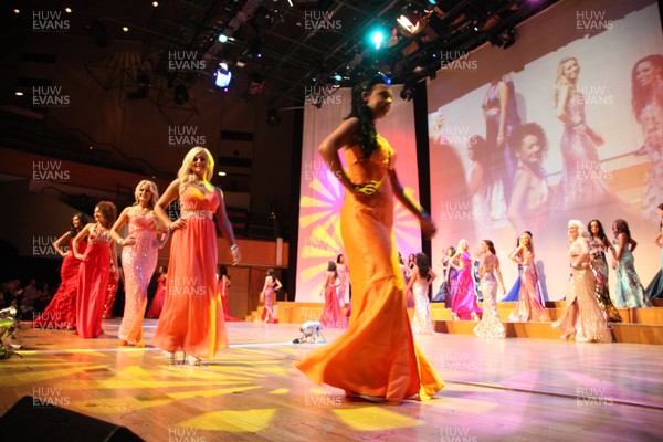 02.07.11 - Miss Wales 2011 Finals, St Davids Hall -  Contestants take to the stage for the Evening wear round of Miss Wales 2011 