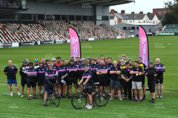 020920 -  Cyclists take part in the MJ birthday ride to raise money for Velindre at Rodney Parade, Newport