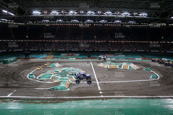 030916 - Monster Jam - Picture shows Monster Jam at Principality Stadium, Cardiff