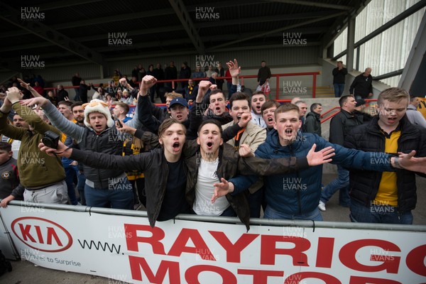 040519 - Morecambe v Newport County, Sky Bet League 2 - Newport County fans celebrate after taking the final Division 2 Play Off place