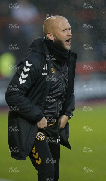 061121 - Morecambe v Newport County - FA Cup First Round - Manager James Rowberry of Newport County