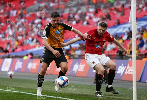 310521 - Morecambe v Newport County, SkyBet League 2 Play Off Final - Padraig Amond of Newport County can�t keep the ball in play
