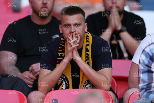310521 - Morecambe v Newport County, SkyBet League 2 Play Off Final - Dejected Newport fans