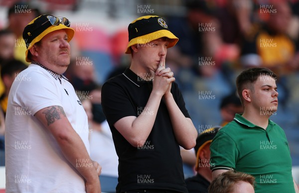 310521 - Morecambe v Newport County, SkyBet League 2 Play Off Final - Dejected Newport fans