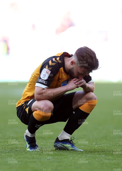 310521 - Morecambe v Newport County, SkyBet League 2 Play Off Final - Dejected Josh Sheehan of Newport County at full time