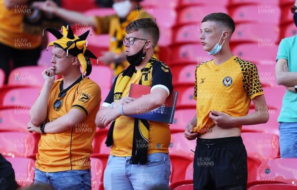 310521 - Morecambe v Newport County, SkyBet League 2 Play Off Final - Dejected Newport County fans at full time