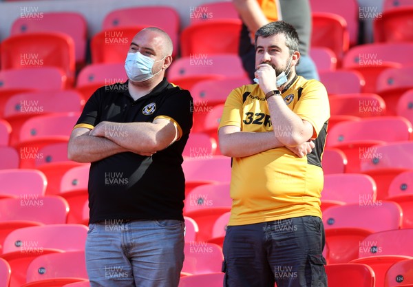 310521 - Morecambe v Newport County, SkyBet League 2 Play Off Final - Dejected Newport County fans at full time