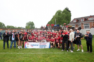 020526 - Morriston v Aberavon Quins - Admiral National League 2 West Central - Morriston celebrate with the trophy