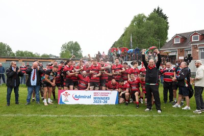 020526 - Morriston v Aberavon Quins - Admiral National League 2 West Central - Morriston celebrate with the trophy