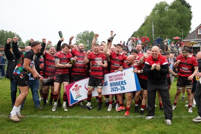 020526 - Morriston v Aberavon Quins - Admiral National League 2 West Central - Morriston celebrate with the trophy