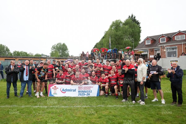 020526 - Morriston v Aberavon Quins - Admiral National League 2 West Central - Morriston celebrate with the trophy