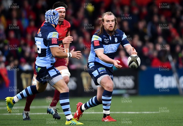 050419 - Munster v Cardiff Blues - Guinness PRO14 -  Kristian Dacey of Cardiff Blues