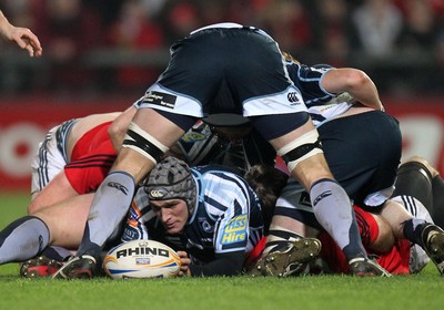 RaboDirect PRO12, Thomond Park, Limerick 24/2/2012Munster vs Cardiff Blues Tom James of Cardiff at the back of a ruckMandatory Credit 