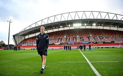 041025 - Munster v Cardiff Rugby, United Rugby Championship - Johan Mulder of Cardiff Rugby walks the pitch before the United Rugby Championship match between Munster and Cardiff Rugby