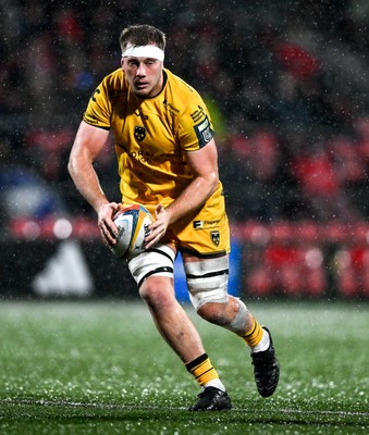 230126 - Munster v Dragons RFC - United Rugby Championship - Ben Carter of Dragons