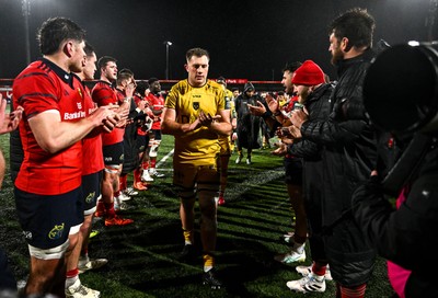 230126 - Munster v Dragons RFC - United Rugby Championship - Ben Carter of Dragons after the match