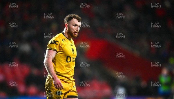 230126 - Munster v Dragons RFC - United Rugby Championship - Aneurin Owen of Dragons