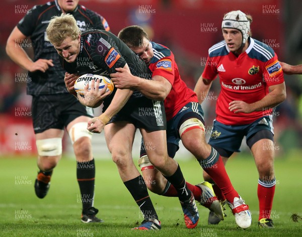 021113 Munster v OspreysMunster's CJ Stander with Aisea Natoga of Ospreys