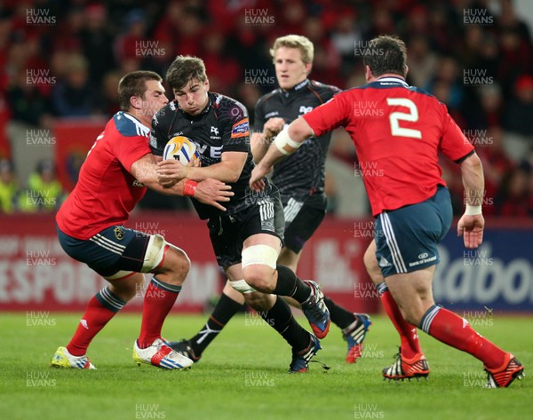 021113 Munster v OspreysMunster's CJ Stander with Sam Lewis of Ospreys