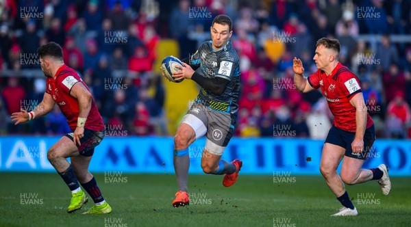 190120 - Munster v Ospreys - Heineken Champions Cup -  George North of Ospreys in action against Calvin Nash and Rory Scannell of Munster