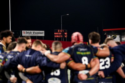 030323 - Munster v Scarlets - United Rugby Championship - A view of the final score