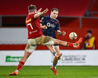 150225 - Munster v Scarlets - United Rugby Championship - Ioan Lloyd of Scarlets