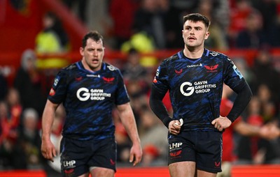 150225 - Munster v Scarlets - United Rugby Championship - Joe Roberts of Scarlets after his side conceded a fourth try