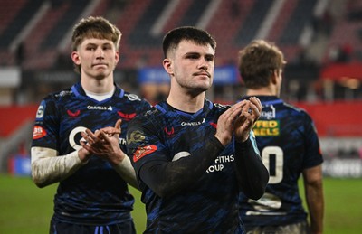 150225 - Munster v Scarlets - United Rugby Championship - Joe Roberts of Scarlets