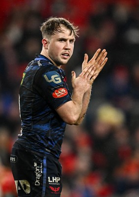 150225 - Munster v Scarlets - United Rugby Championship - Ioan Lloyd of Scarlets