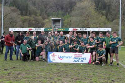180426 - Nant Conwy v Wrexham - Admiral National League 1 North - Nant Conwy celebrate winning the league
