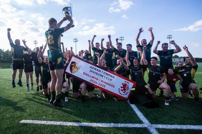 100525 - Nant Conwy v Bethesda - North Wales Division 1 Cup Final - Caron Davies lifts the Cup