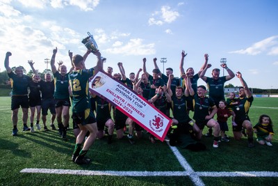 100525 - Nant Conwy v Bethesda - North Wales Division 1 Cup Final - Caron Davies lifts the Cup