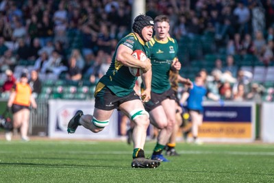 100525 - Nant Conwy v Bethesda - North Wales Division 1 Cup Final - Nant Conwy’s Sam Hughes breaks free to score his second try