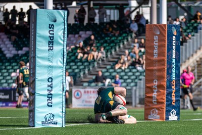 100525 - Nant Conwy v Bethesda - North Wales Division 1 Cup Final - Nant Conwy’s Sam Hughes breaks free to score his second try