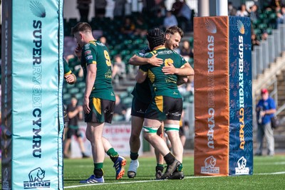 100525 - Nant Conwy v Bethesda - North Wales Division 1 Cup Final - Nant Conwy’s Sam Hughes breaks free to score his second try