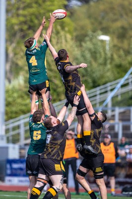 100525 - Nant Conwy v Bethesda - North Wales Division 1 Cup Final - Nant Conwy get the better of a lineout