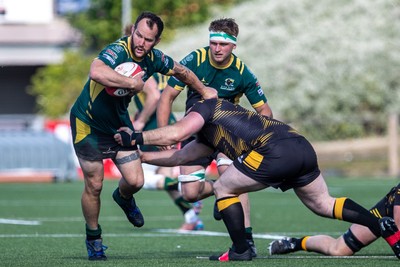 100525 - Nant Conwy v Bethesda - North Wales Division 1 Cup Final - Carwyn Ellis of Nant Conwy carries the ball