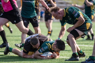 100525 - Nant Conwy v Bethesda - North Wales Division 1 Cup Final - Rhydian Jones scores another try for Nant Conwy