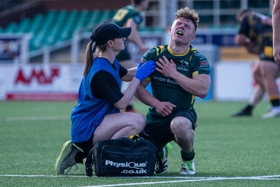 100525 - Nant Conwy v Bethesda - North Wales Division 1 Cup Final - Deian Roberts receives treatment