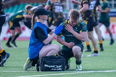 100525 - Nant Conwy v Bethesda - North Wales Division 1 Cup Final - Deian Roberts receives treatment