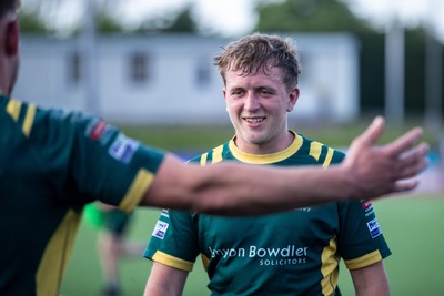100525 - Nant Conwy v Bethesda - North Wales Division 1 Cup Final - Nant Conwy players celebrate at full time